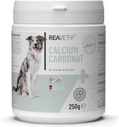 ReaVET - Calcium Carbonaat voor Honden en Katten - Natuurlijk bron van calcium - Ondersteunt gewrichten & botten - Voor jong & oud - 250g