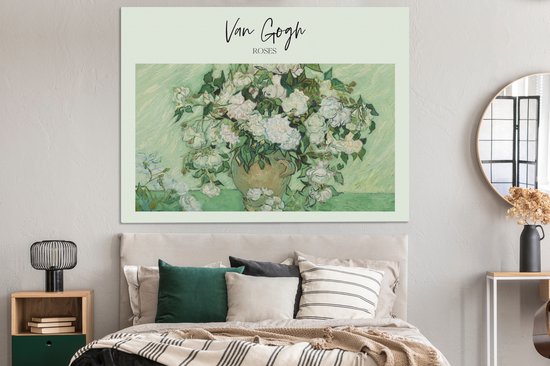 Oude Meesters sur toile - 160x120 - Décoration murale - Peinture - Roses - Van Gogh