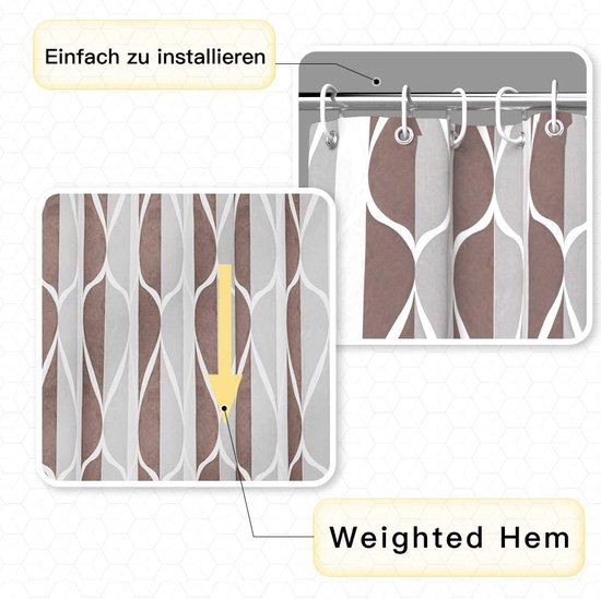 Douche gordijn douchegordijn premium kwaliteit luxe douche