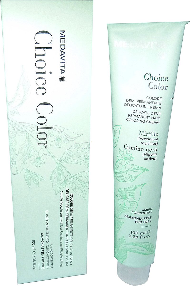 Medavita Choice Color Haarkleur demi permanente tint zonder ammoniak 100ml - 05.6 Red Light Brown / Rot Hellbraun