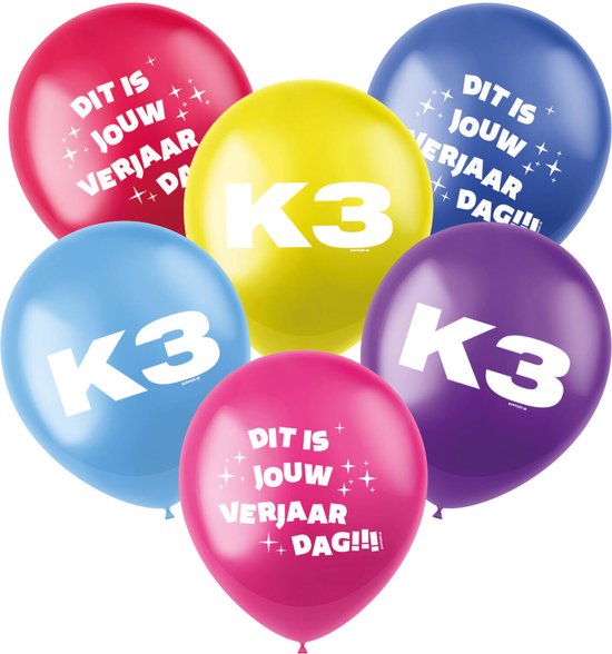 Ballonnen K3 23cm - 6 stuks