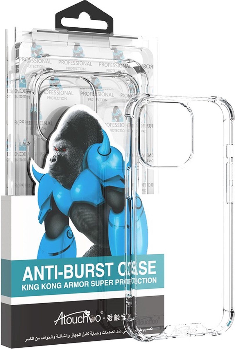 Telefoonhoesje Geschikt voor: iPhone 14 Pro Max hoesje transparant anti-shock case