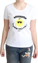 Wit katoenen Sunny Milano T-shirt met print