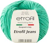 Etrofil Garen Jeans - Munt No 55 - 55% Katoen 45% Acryl- Amigurumi - Haak- en Breigaren