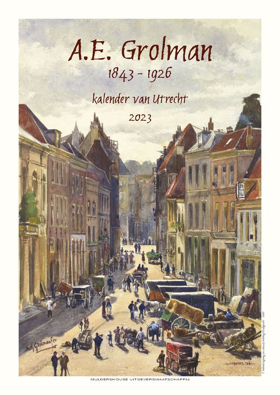 kalender 2023 van Anthony Grolman met aquarellen van Utrecht