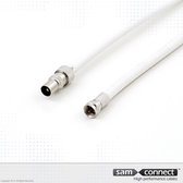 Coax RG 6 kabel, IEC naar F, 10 m, m/m | Signaalkabel  | sam connect kabel