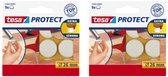 Tesa protect vilt wit - rond - zelfklevend - beschermend - 26 mm - 2 x 9 stuks