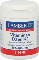 Lamberts Vitamine D3 1000IE en K2 90mcg 60 Capsules
