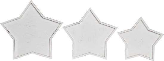 Middenstuk DKD Home Decor Hout Wit (57 x 54 x 3 cm) (3 Onderdelen)