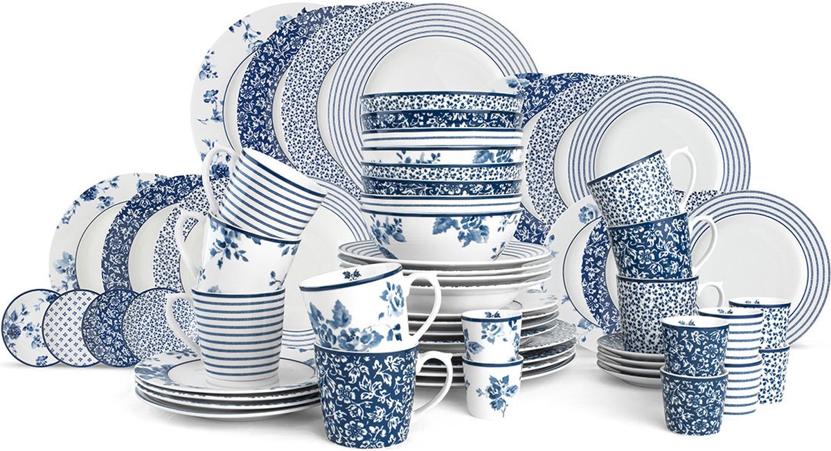 Laura Ashley Blueprint Collectables Laura Ashley Set 64 Delig Servies 8 Persoons