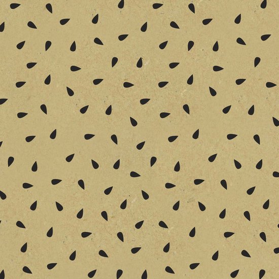 Assortiment BROWN PEARL 100% Recyclé 70 Gr/ m2 papier cadeau avec design doré - 70 cm x 2 mètres - 6 rouleaux