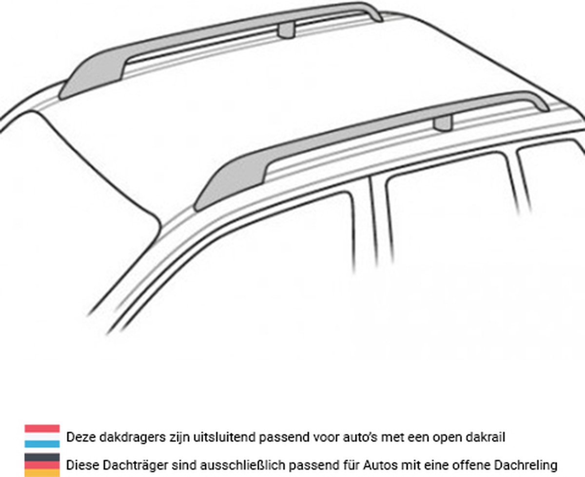 Dakdragers geschikt voor Skoda Fabia Combi/Break (Mkiii) Stationwagon vanaf  01/2015 