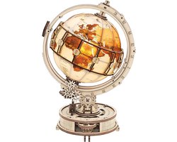 ROBOTIME 3D Houten Puzzel Lichtgevende Globe Bouwpakket voor Volwassen, Hout Modelbouw Gebouw Bouw Ambachten Kits Beste Festival Geschenken