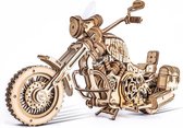 LK504 3D Puzzel Houten Bouwpakket Volwassenen, Bewegende Motorfiets Voertuig Schaal Modelbouwset, DIY Mechanische Modelbouw Modelkits Verjaardagscadeau