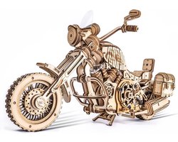 LK504 3D Puzzel Houten Bouwpakket Volwassenen, Bewegende Motorfiets Voertuig Schaal Modelbouwset, DIY Mechanische Modelbouw Modelkits Verjaardagscadeau