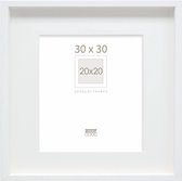 Deknudt Frames Fotolijst - wit met passe-partout - 20x20 cm / 30x30 cm