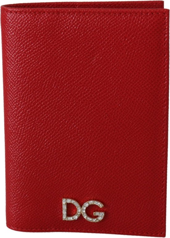 Red Dauphine Leather Bifold -portemonnee