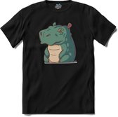 Casual Nijlpaard T-Shirt Heren / Dames Dieren Shirt