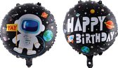 Folieballon happy birthday astronaut 45 cm