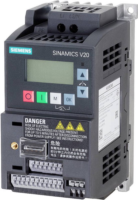SIEMENS SINAMICS V20 Frequenzumrichter 0,75 KW - 200-240V Für Industrieanwendungen