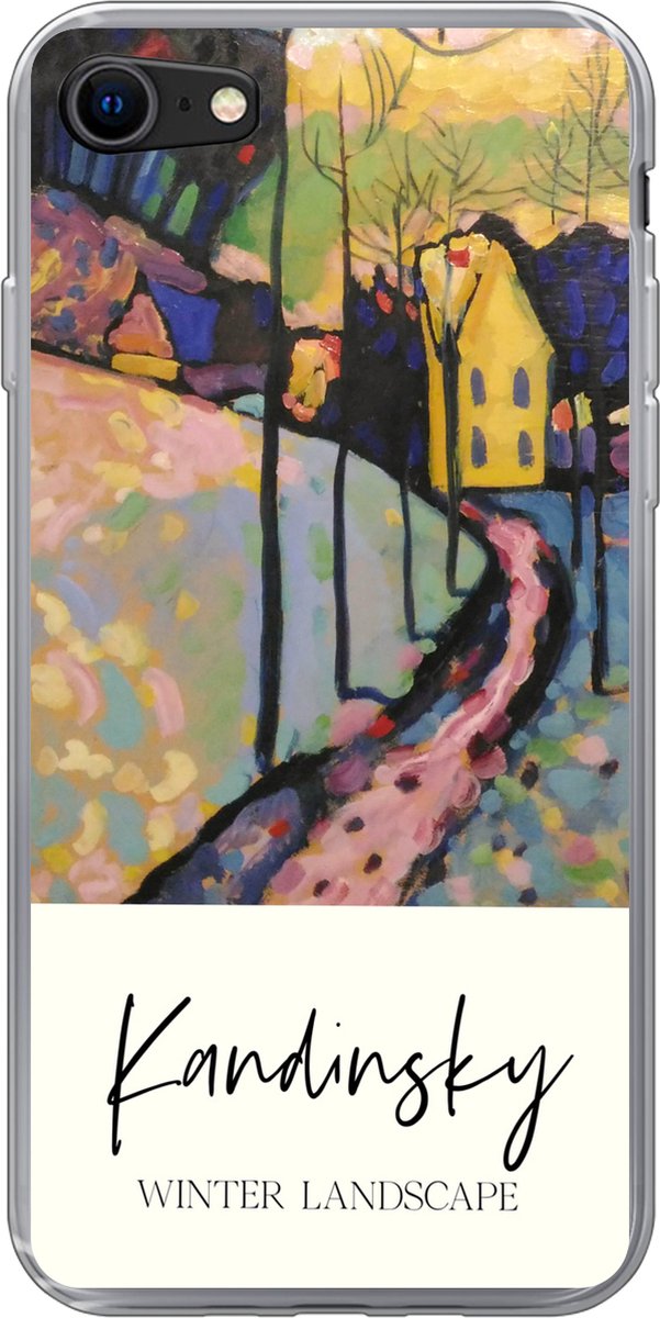 Telefoonhoesje Geschikt voor iPhone SE 2022 hoesje - Winter landscape - Wassily Kandinsky - Siliconen Telefoonhoesje Telefoonhoesje