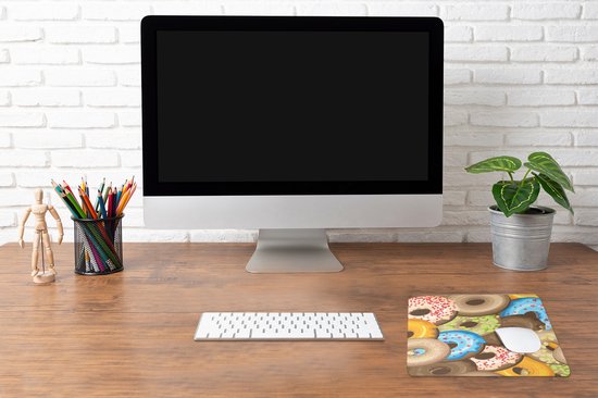 Muismat 30x30 cm - Mousepad Donuts - Patronen - Sterren - Muismatten