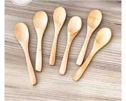 Homestar - Kleine houten lepels - thee lepel set - Koffielepel - set van 6