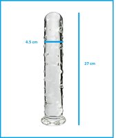 Dildo van kristalglas 27 cm - anaalplug- anale dildo - dia Ø 4,5 cm - helder Kristal glazen dildo- sex anale butt plug seksspeelgoed voor mannen en vrouwen