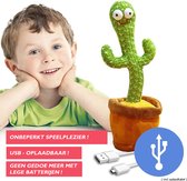 Dansende cactus - USB - Knuffel -  Tiktok - Interactieve pratende knuffel - 120 liedjes - Recorder - Speelgoed - Baby en Peuter - Kinderen