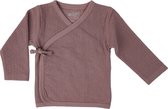 Lodger Overslag Shirt Baby maat 62 Paars Topper Katoen Perfecte Pasvorm Elastisch Overslag OekoTex