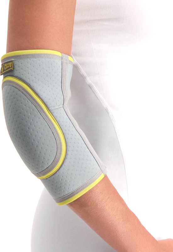 Foto: Morsa elleboogbeschermer elleboogbrace met padkussen elbow sleeves ondersteuning en bescherming van de elleboog grijs universeel s