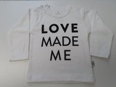 Woody Buttons - Basics - Tshirt lange mouw - Wit - Love made me- 86-92