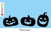 Inepien | herbruikbare raamsticker | Halloween | pompoenen | zwart