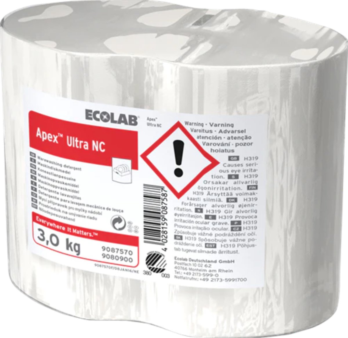 Ecolab | Vaatwasmiddel | Apex Ultra NC | 4x3kg