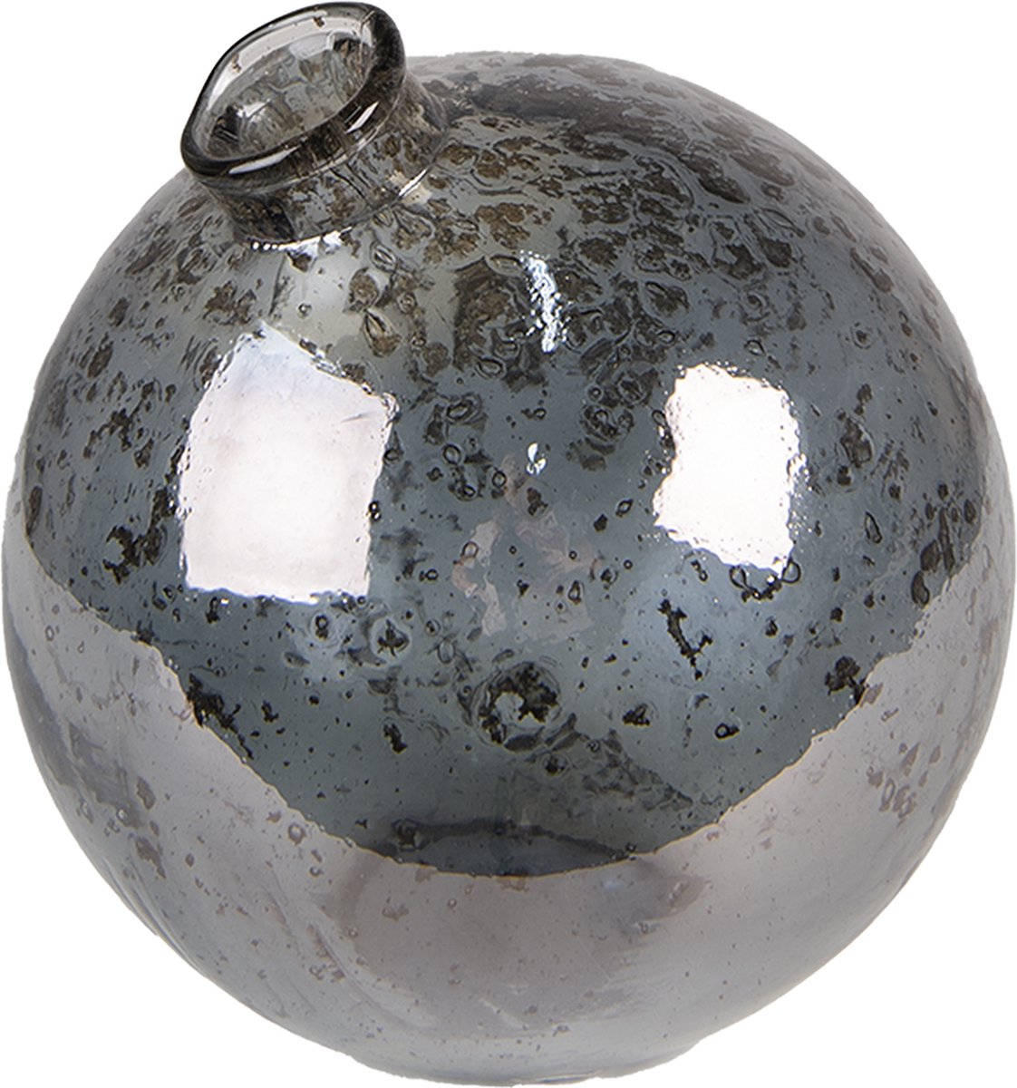 Clayre & Eef Vaas Ø 13x13 cm Grijs Glas