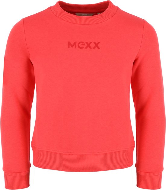 Mexx Crew Neck Sweater - Coral Red - Vêtements Filles - Sweat - Taille 122-128 - Pull - Pull