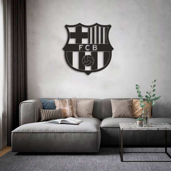 FC Barcelona Handgemaakte Metalen Wanddecoratie, Voor De Echte Fans 50x50