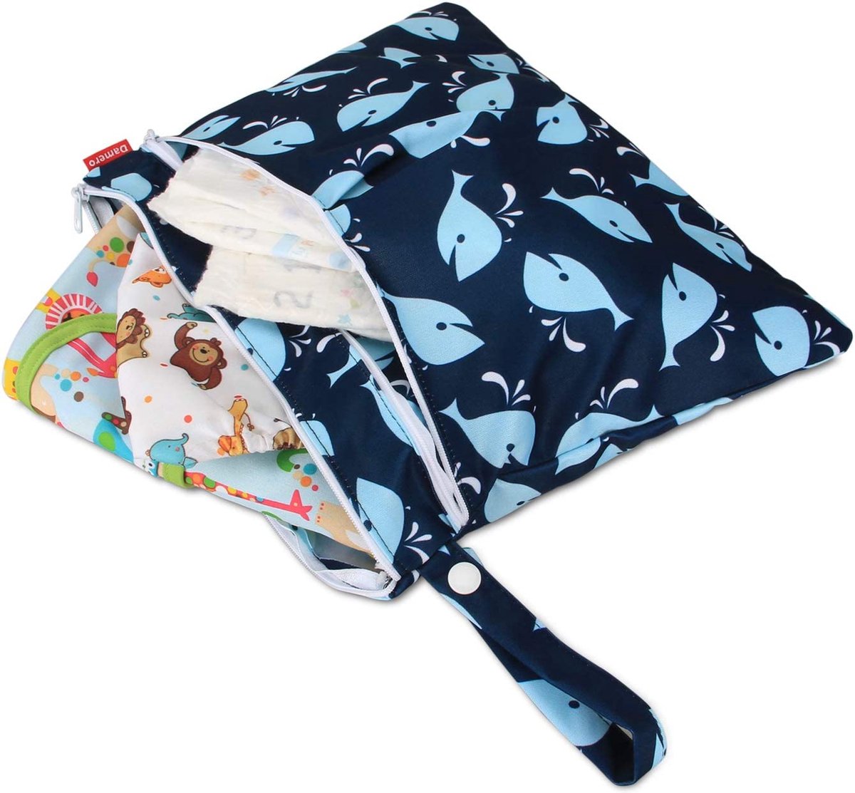 Damero Sac à Couches Bébé Réutilisable Lavable - Organisateur Vêtements Sales Imperméable