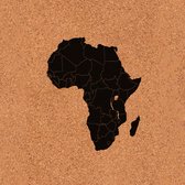 Prikbord Afrika kurk | 40x60 cm staand |Fotofabriek Afrika kaart