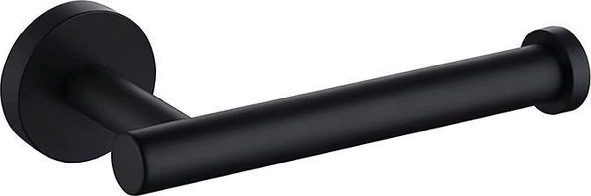 Pronto Wc Rol Houder Zwart - Toiletrolhouder – Industrieel – Hangende Wc Rolhouder – RVS – Mat Zwart RVS 17 x 5,5 cm
