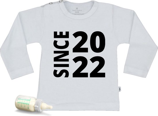 T-shirt Bébé Since 2022 - blanc - Manches longues - Taille 50/56