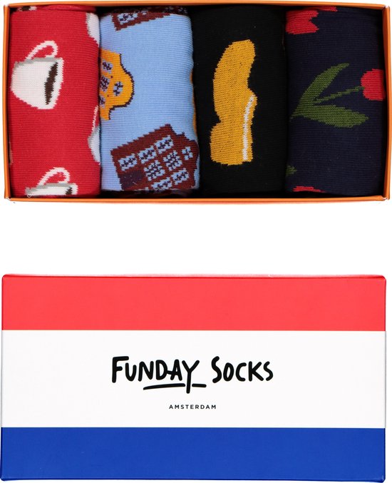 Funday Socks Giftset unisex sokken - Dutch classics - Maat: