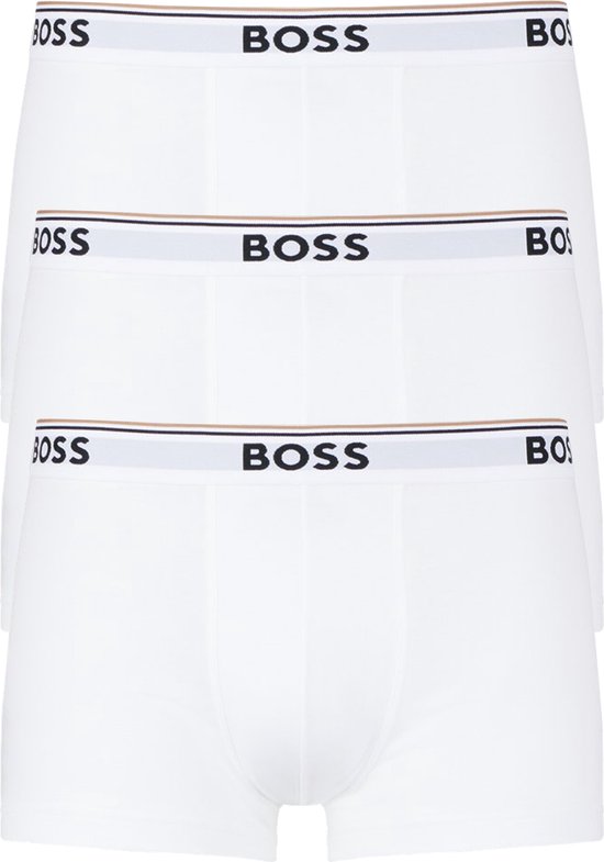 HUGO BOSS Power trunks (pack de 3) - caleçons pour homme - blanc - Taille : M