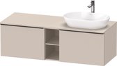 Duravit D-Neo wastafelonderkast 140x45.9x55cm 2 lades Taupe Mat