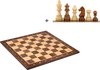 Afbeelding van het spelletje ChessRegion - Houten Schaakbord (met coördinaten) - Walnoot/Esdoorn - 48x48cm -Inclusief 'German Staunton' Schaakstukken