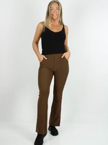 Dames Flair tregging Nina L/XL - Bruin - Luxe & Comfort - Hoge Taille