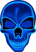 Shutterlight® Doodshoofd Masker - Blauw - Halloween Masker - Skull Mask - LED Masker