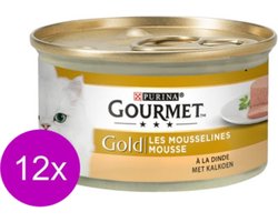 12x Gourmet Gold - Mousse Kalkoen - Kattenvoer - 85g