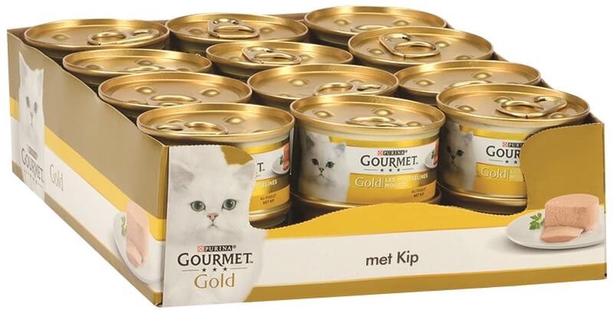 24x Gourmet Gold - Mousse Kip - Kattenvoer - 85g
