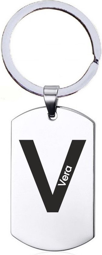Naamkado - Vera - RVS Sleutelhanger